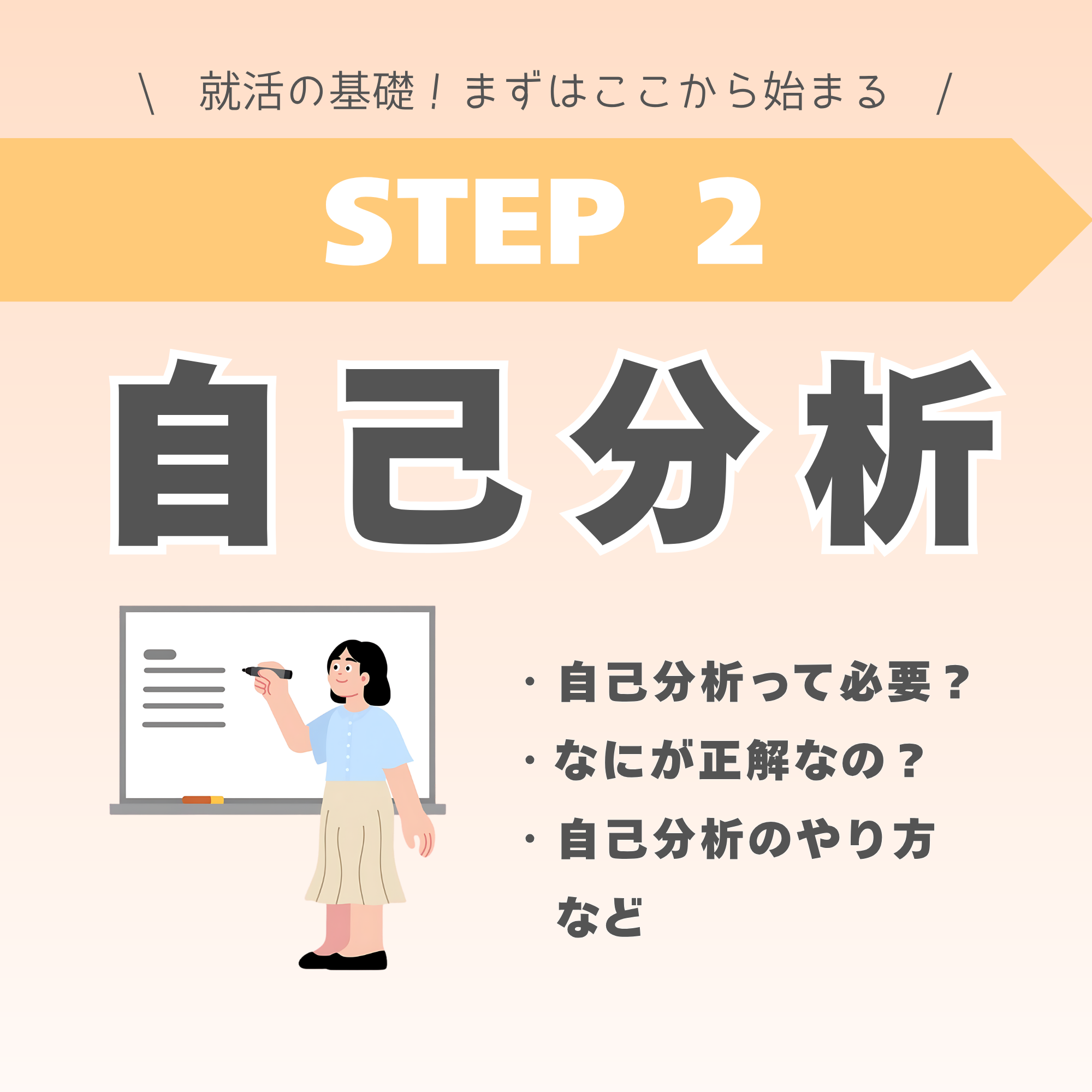 【STEP2】自己分析 ーやり方からアピールに繋げるまでー